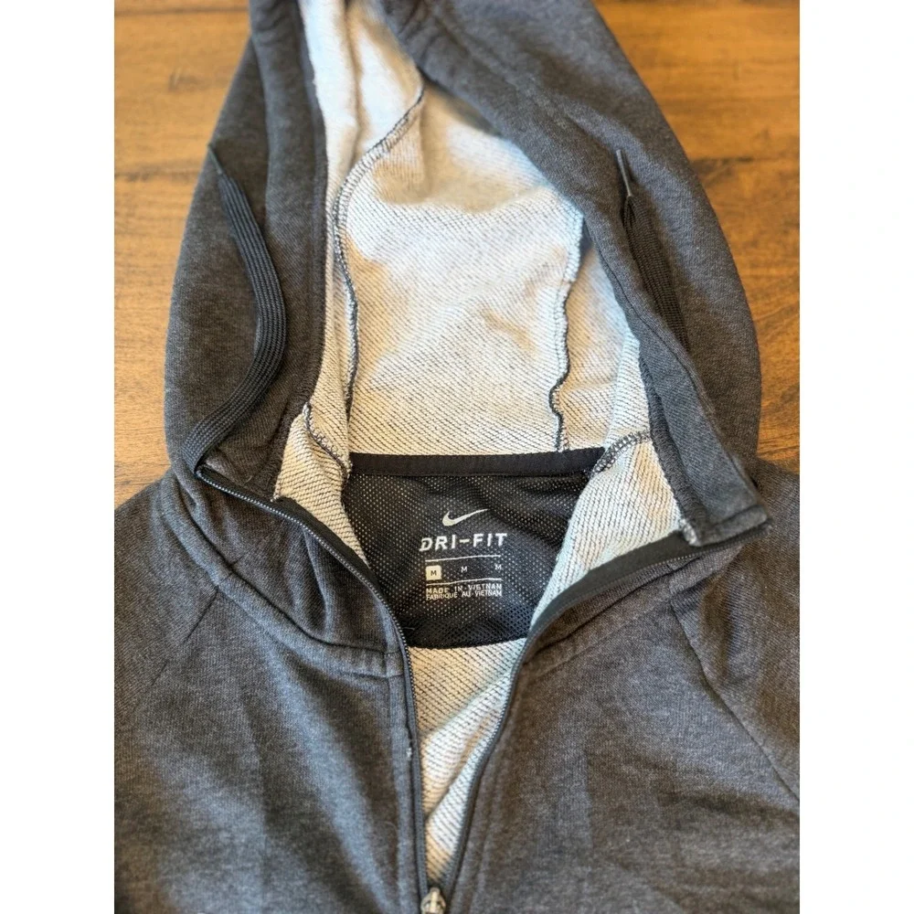 Nike Dri-FIT ECNL Soccer Full Zip Hoodie Charcoal Gray Women Medium